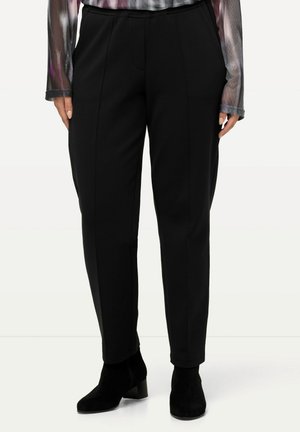 KONISCHES BEIN BIESE ELASTIKBUND - Stoffhose - black