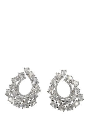 HEBE JEWELS PARTY HOCHZEIT - Orecchini - weiß- und silberfarben