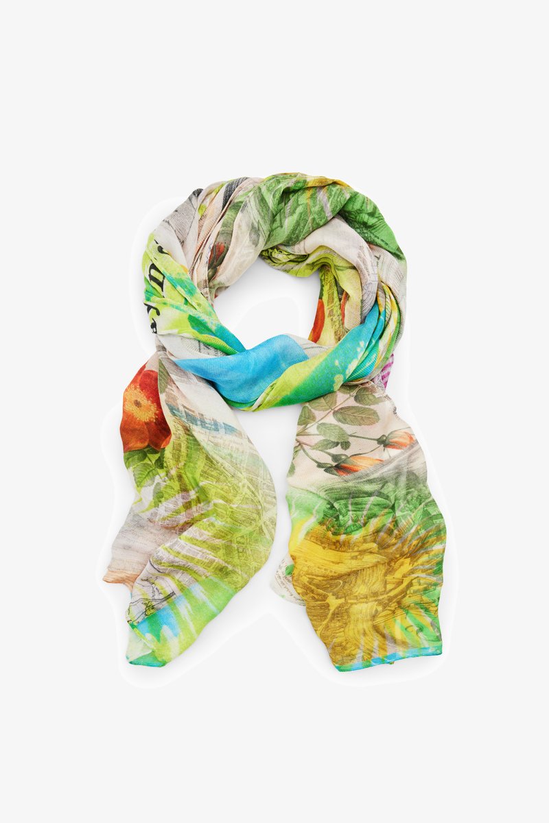Sciarpa Desigual 180 Cm - 100% Poliestere - Motivo Colorato - Donna - Foto 9