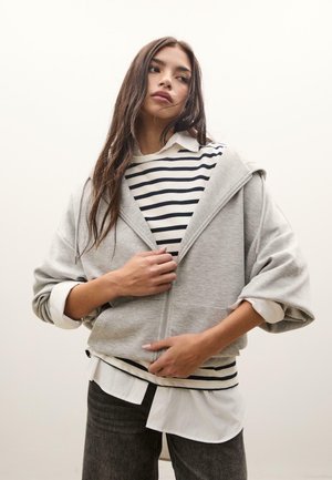 OVERSIZE - Mikina so zipsom - grey