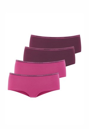 LASCANA, PANTY 4-PACK - Boyshorts - aubergine   pink