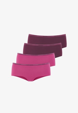 LASCANA, PANTY 4-PACK - Boyshorts - aubergine pink