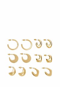 SET OF 6 PAIRS OF TEXTURED - Uhani - gold coloured