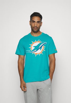 Nike Performance NFL MIAMI DOLPHINS LOGO ESSENTIAL - Nyomott mintás póló - turbo green