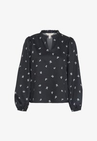 Unselected, dark navy bouquet print