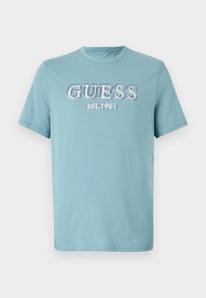 Guess LOGO - T-shirt imprimé - honest blue