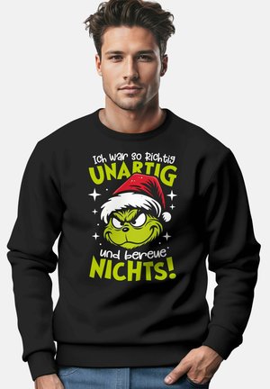 WEIHNACHTS GRINCH SPRUCH UNARTIG - Sweatshirt - variante schwarz