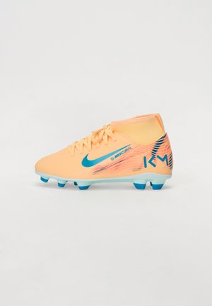 10 CLUB UNISEX - Ghete de fotbal pentru teren tare - melon tint/neo turq/igloo