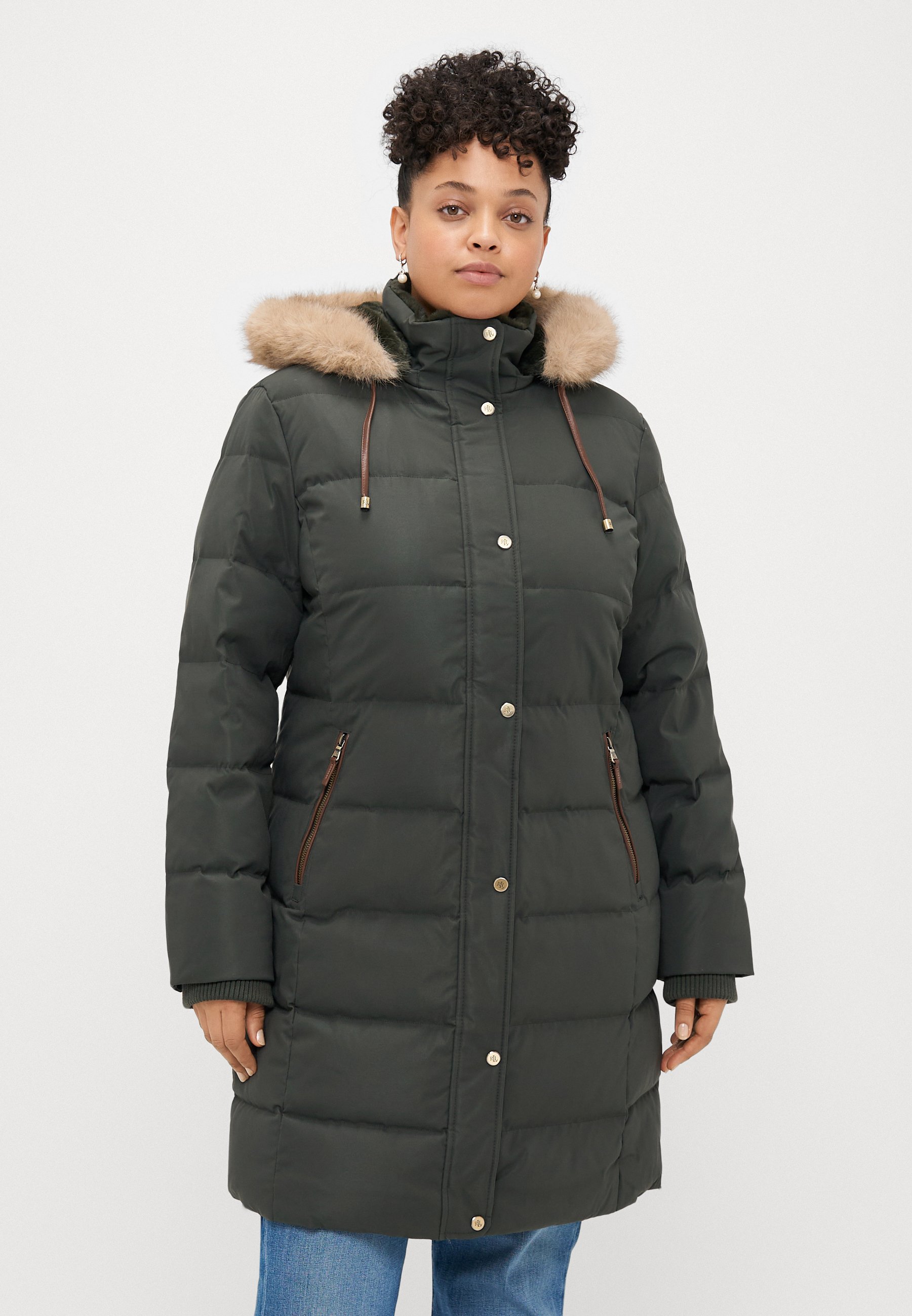Abrigo Largo De Invierno Con Capucha Para Mujer - Multi Color