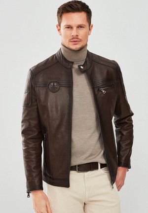 Leather jacket - brown