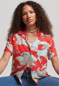 Superdry & Co VINTAGE BEACH RESORT - Blusa - tsuru red