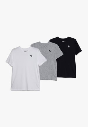 V-NECK 3 PACK - T-shirt basic - navy/white/grey