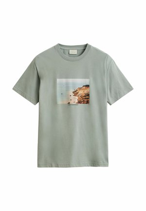 GANT, SCENERY GRAPHIC  - T-Shirt print - ceramic grey