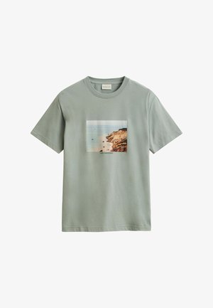 GANT, SCENERY GRAPHIC - T-Shirt print - ceramic grey