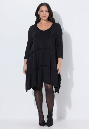 SLINKY MIT ZIPFELSAUM - Vardagsklänning - black