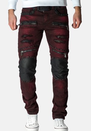 REGULAR FIT - Straight leg jeans - burgundy
