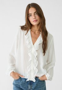 FLOWING RUFFLED  - Overhemdblouse - white