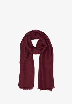 PIOMBO, SCARF WITH FRINGES. - Bufanda - bordeaux