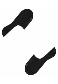 Schwarze Knöchelsocken aus weichem Stoff, mit einem niedrigen Schnitt, glatter Textur und minimalistischem Stil.
