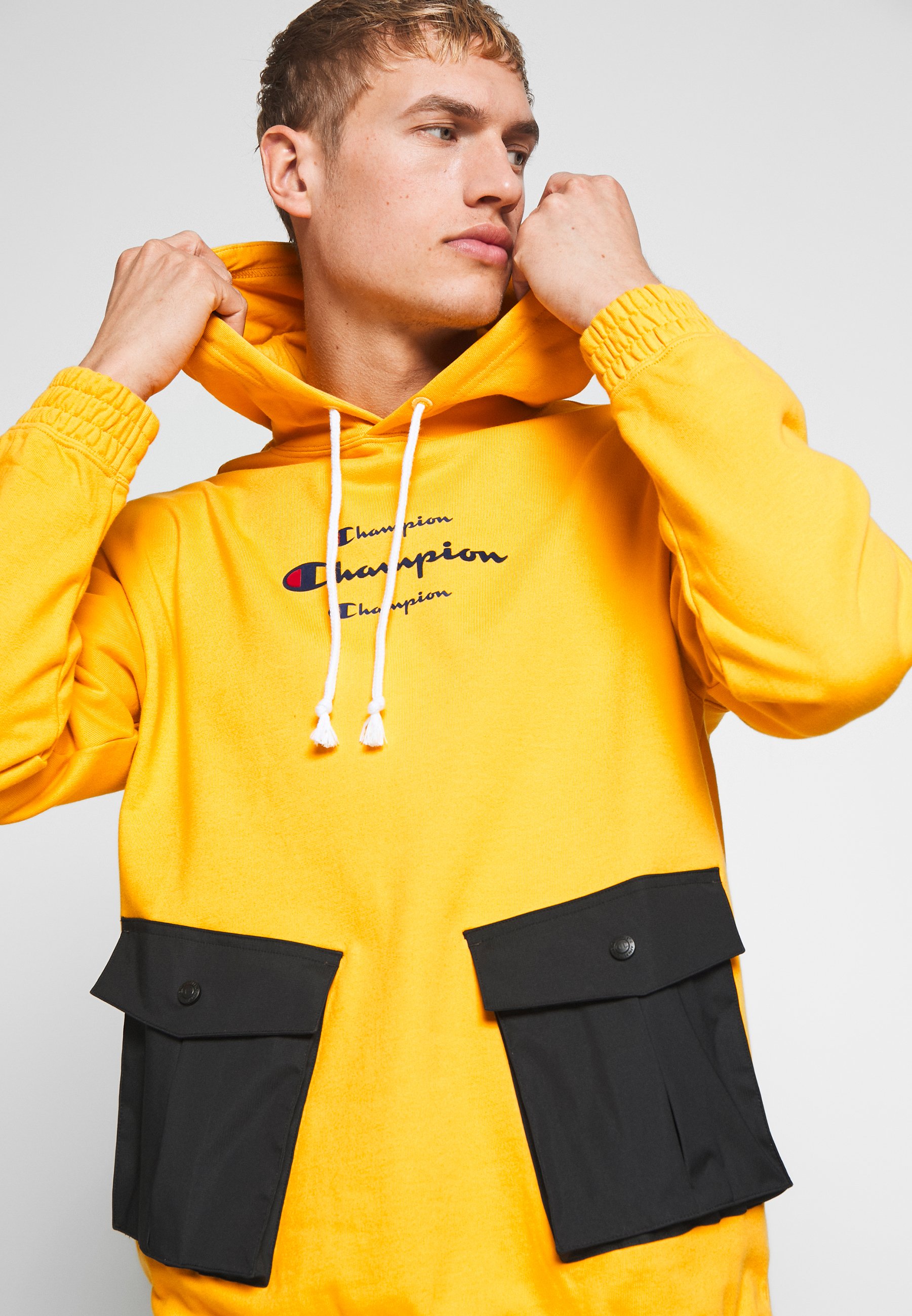 champion hoodie mustard yellow