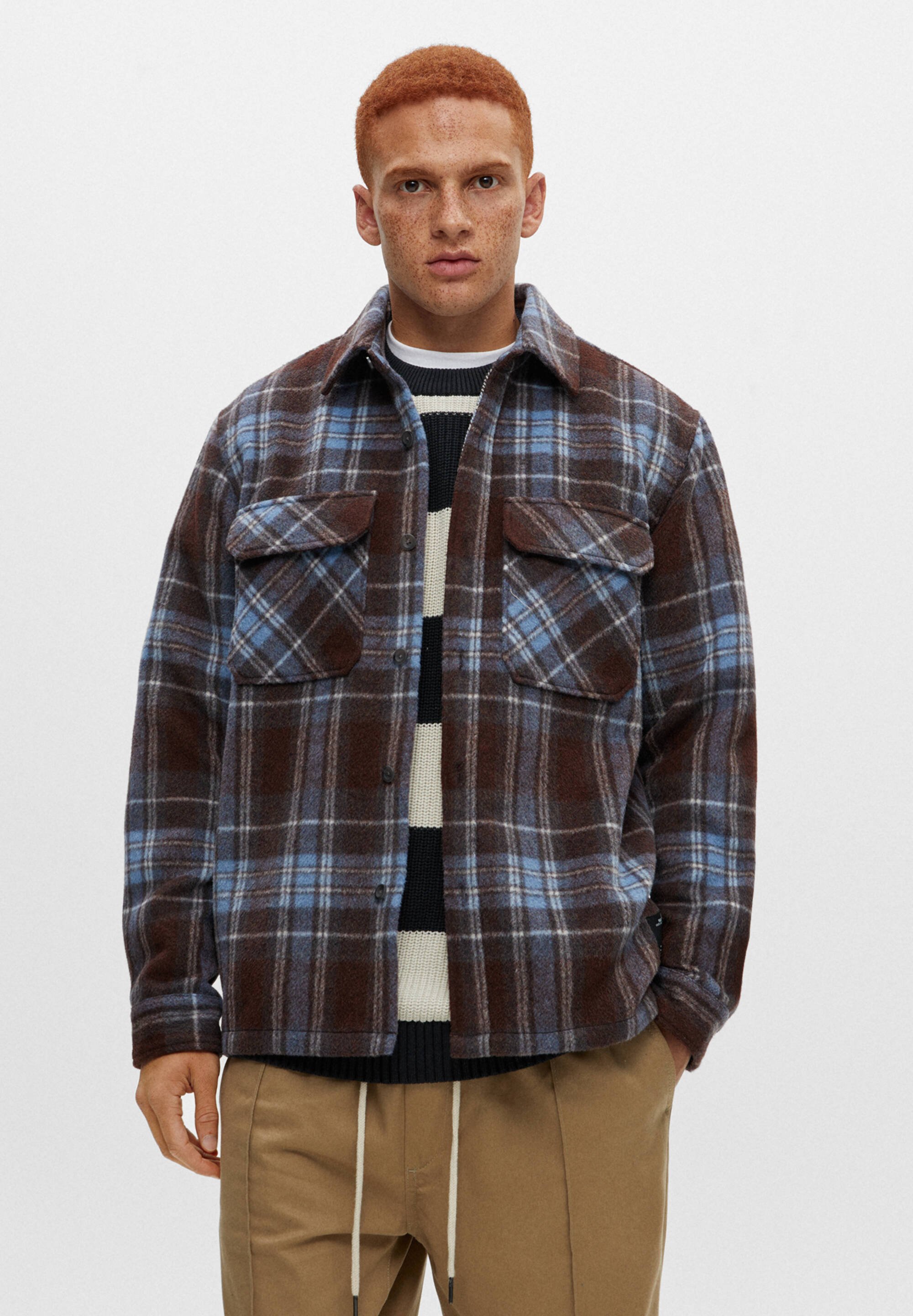 pull and bear checked jacket