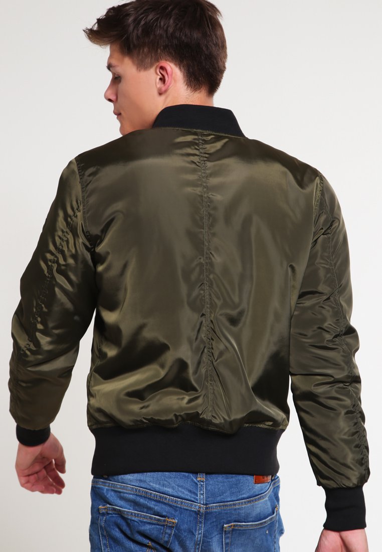 Herren Leichte Jacken | Urban Classics 2-TONE BOMBER JACKET Bomberjacke darkolive/black/oliv - VM14092 Herren Leichte Jacken | Urban Classics 2-TONE BOMBER JACKET Bomberjacke darkolive/black/oliv - VM14092