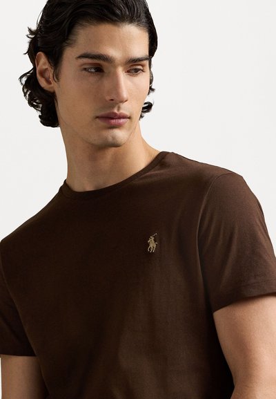 Polo Ralph Lauren CUSTOM SLIM FIT JERSEY CREWNECK T-SHIRT - T-shirts - nutmeg brown