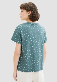 TOM TAILOR 2ER-SET RUNDHALS KURZARM - T-Shirt print - weiß grün