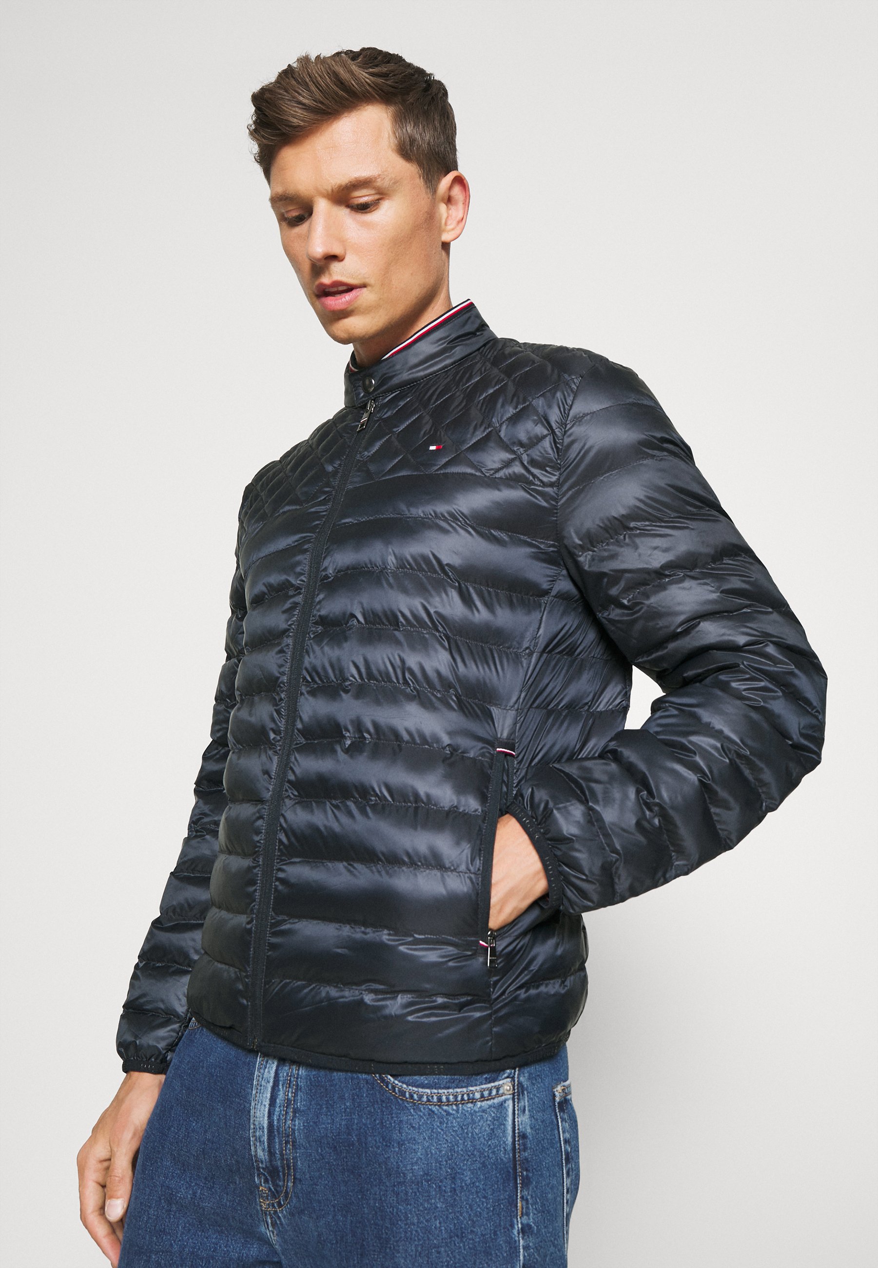 Men CIRCULAR QUILT MIX JACKET - Light jacket Men CIRCULAR QUILT MIX JACKET - Light jacket