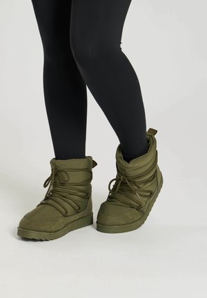 LACE UP MINI  - Winter boots - khaki