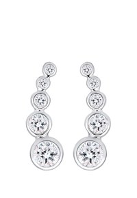 SPARKLING BASIC - MIT KRISTALLEN VON SWAROVSKI® - Earrings - silver-coloured