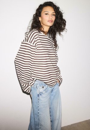 STRIPED - Maglietta a manica lunga - white