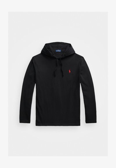 Polo Ralph Lauren JERSEY HOODED T-SHIRT - Long sleeved top - black