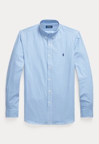 SLIM FIT STRIPED STRETCH POPLIN SHIRT - Overhemd - light blue/white