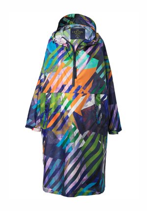 FUNCTIONAL UNISEX HOODED RAIN CAPE WITH PRINT - Parka - matte olive