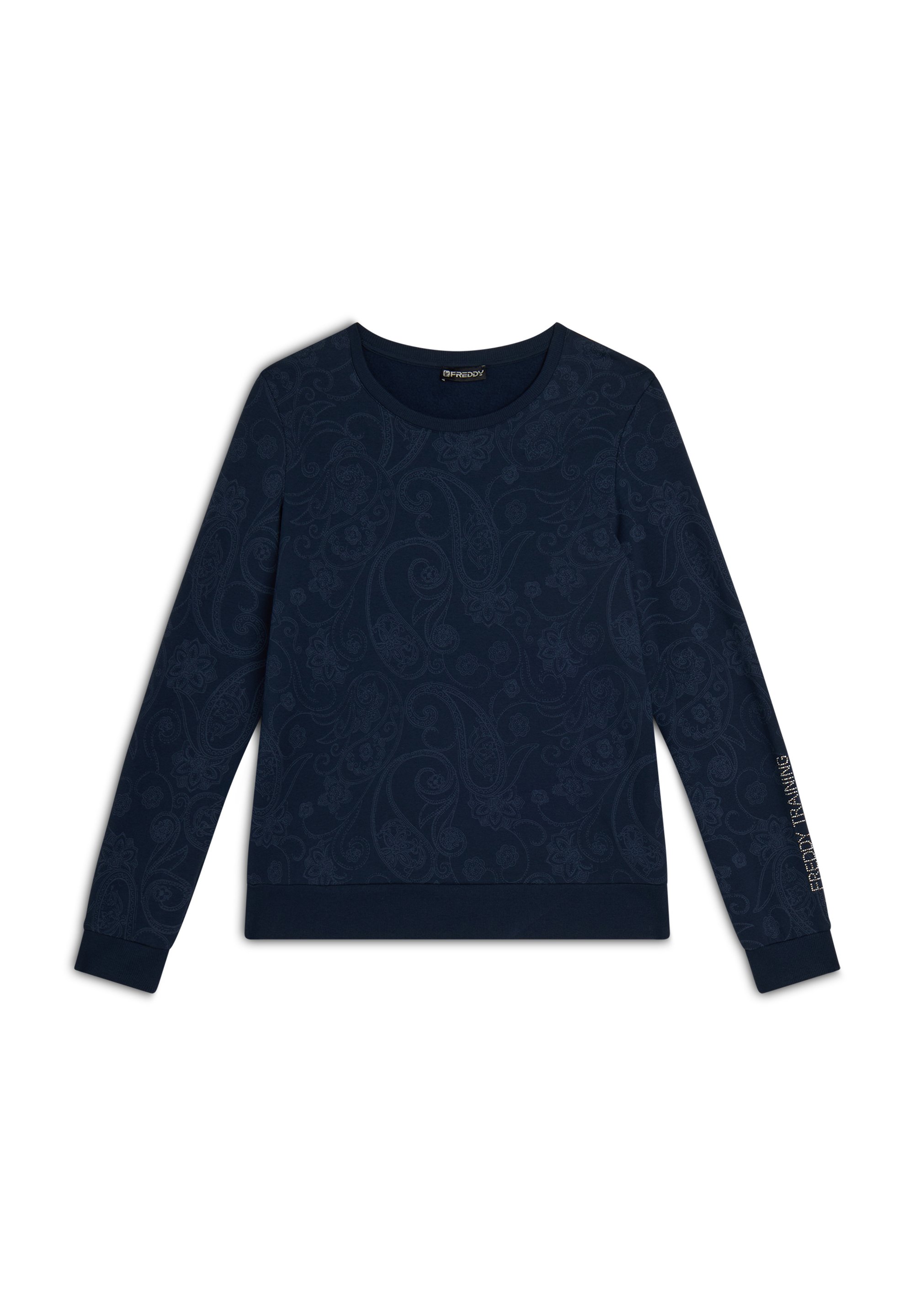 Felpa Donna FREDDY Fantasia Paisley - 95% Cotone | Girocollo Manica Lunga - Foto 8