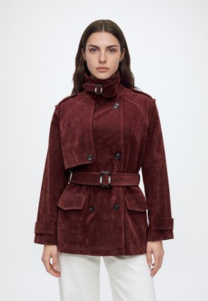 Topshop, TSSIKKA CROPPED TRENCH  - Шлифер - burgundy