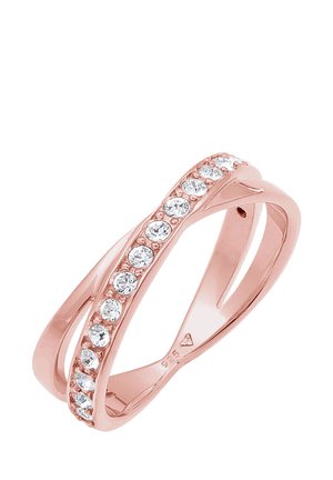 SPARKLING TWISTED - MIT KRISTALLEN VON SWAROVSKI® - Prsteň - rose gold-coloured