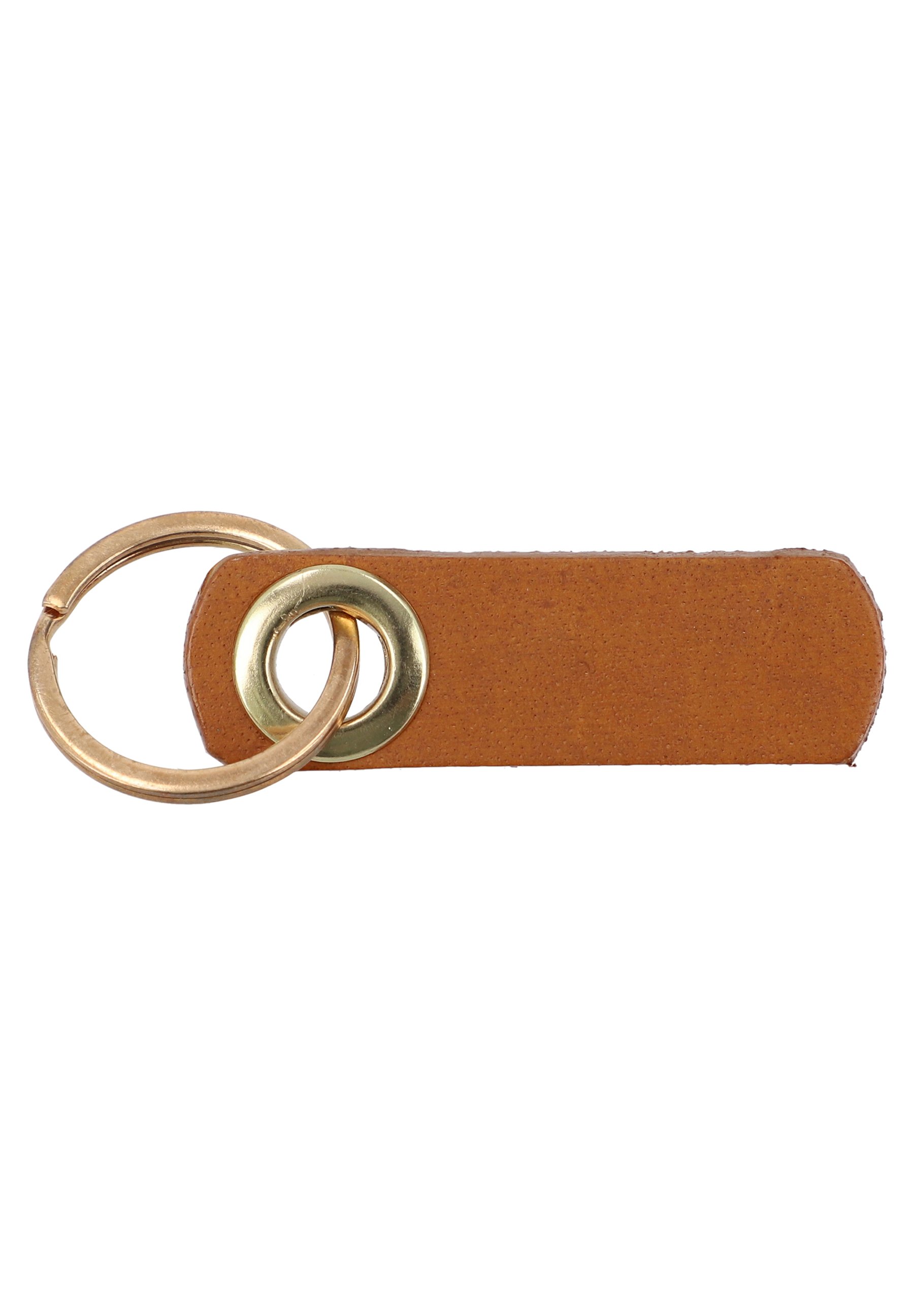 Gusti Schlüsselanhänger Aus Büffelleder – „Aaron“, Beige, Mit Schlüsselring & Optionaler Gravur