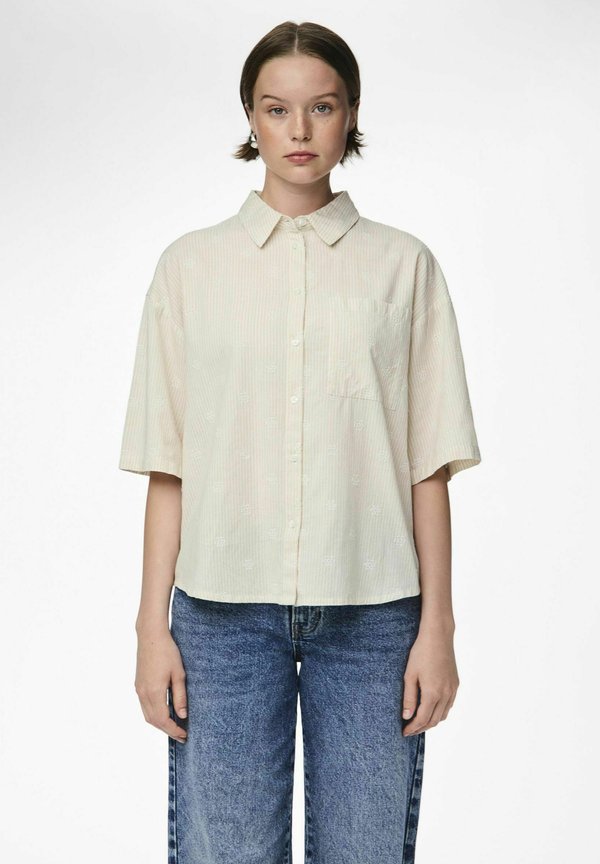 PCEMMA  - Hemdbluse - beige