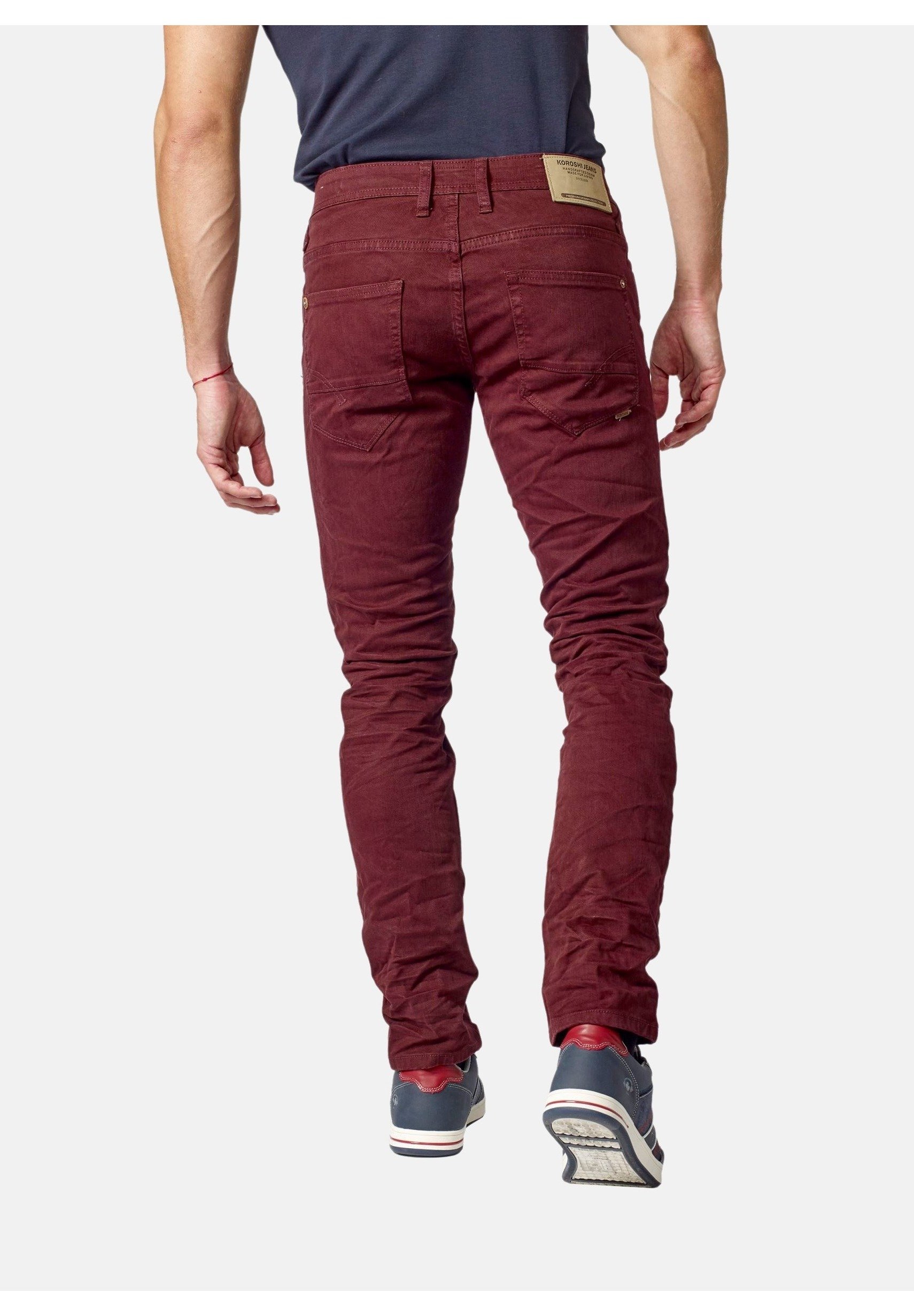 Pantalón vaquero recto granate Manitoba - ISCLAUJEANS