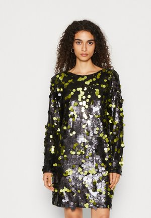 TINA SEQUINS STRAIGHT DRESS - Vestito elegante - yellows