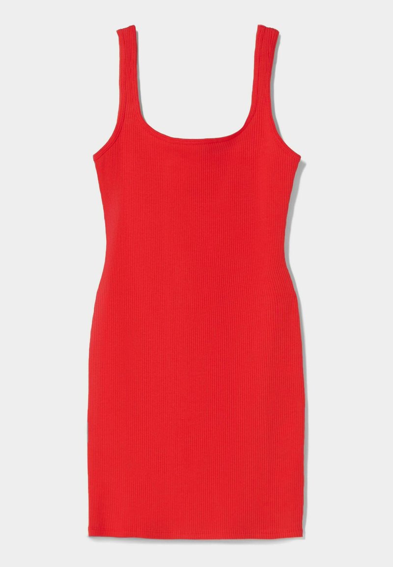 Bershka Gebreide jurk rood Bershka Gebreide jurk rood