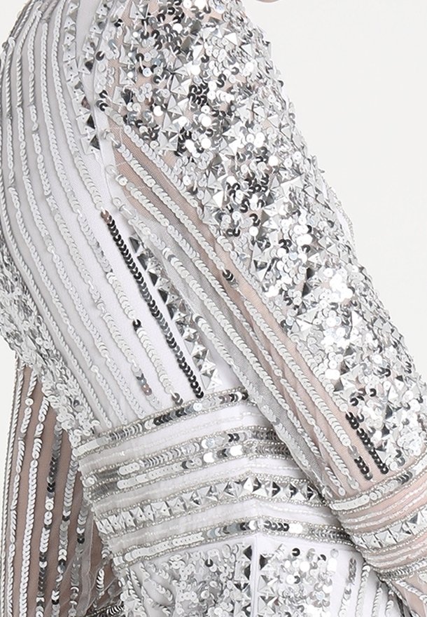 missguided silver dress MISSGUIDED Metallic One Shoulder Maxi Dress With Cutout Detail For Evening Party Occasions,L