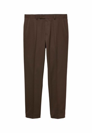 Marks & Spencer, TAILORED FIT TEXTURED SUIT TROUSERS. - Habitbukser - chocolate