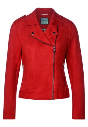 Faux leather jacket - red