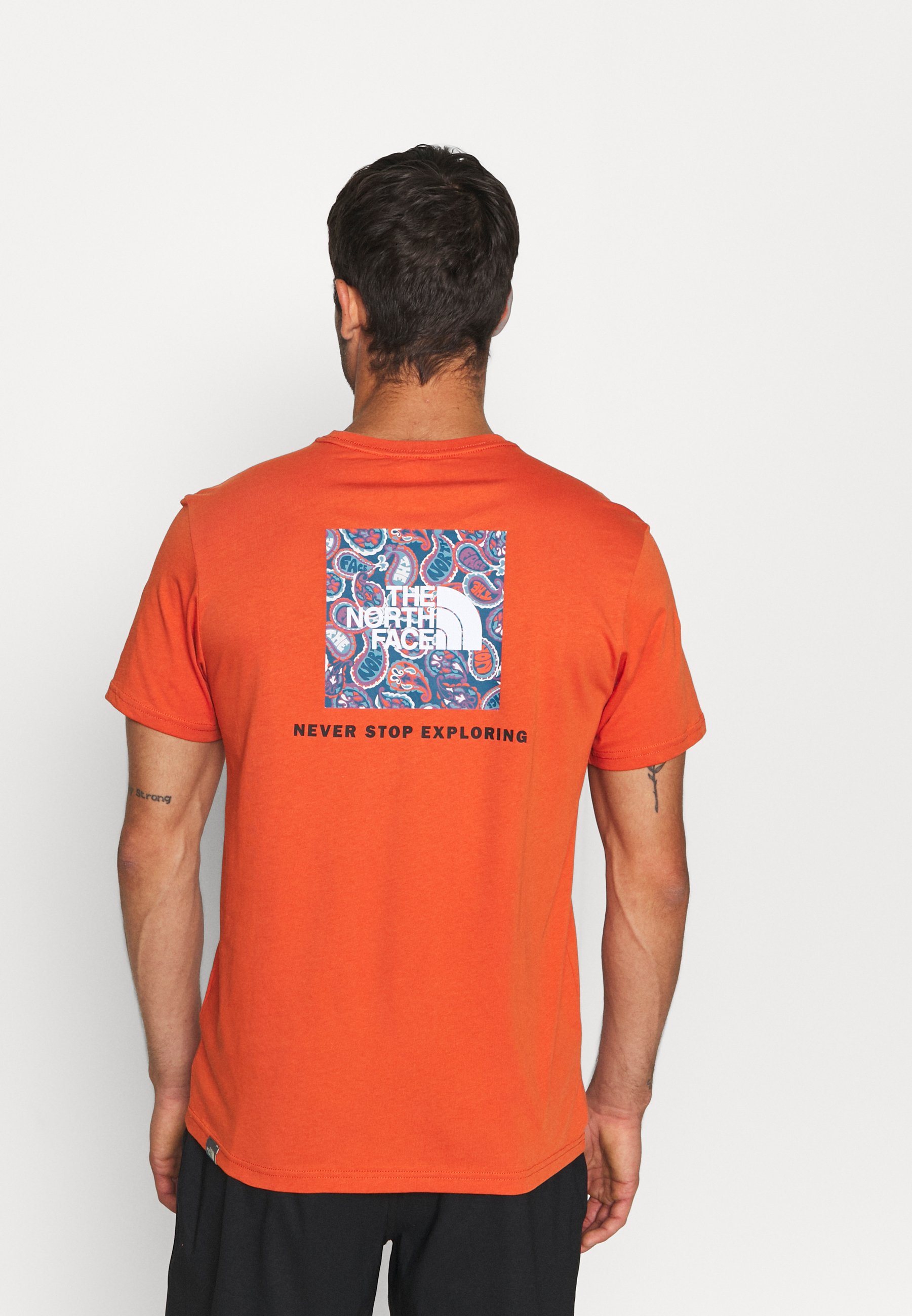 red north face t shirt