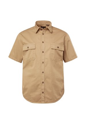 JP1880, SHIRT, SHORT SLEEVE, VINTAGE LOOK, MODERN FIT, KENT COLLAR - Skjorter - dark beige