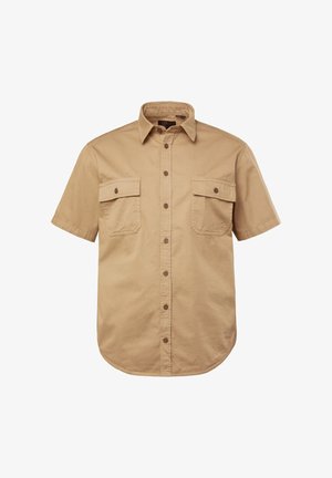 JP1880, SHIRT, SHORT SLEEVE, VINTAGE LOOK, MODERN FIT, KENT COLLAR - Skjorter - dark beige
