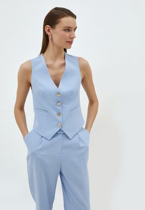 BELTE DETAIL CROP  - Liivi - blue